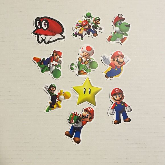 50 Pcs Super Mario Bros Brothers Sticker Decals Great Giveaways For Live Shows - Picture 3 of 5